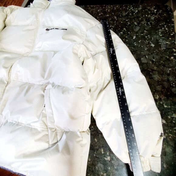 Vtg U.S. Polo Assn. Men's Rare Puffer Coat 2XL Ivory Fleece 4 Pockets 2 Zip - Picture 12 of 16